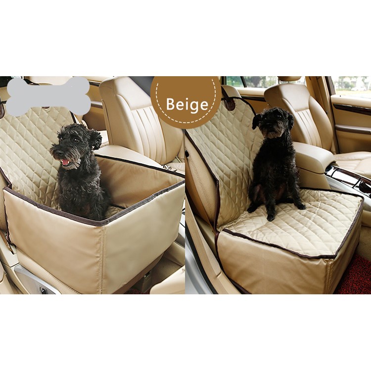 Waterproof Thickened Nylon Car Passenger Seat Pet Cover Mat Cushion Bed - Black-13