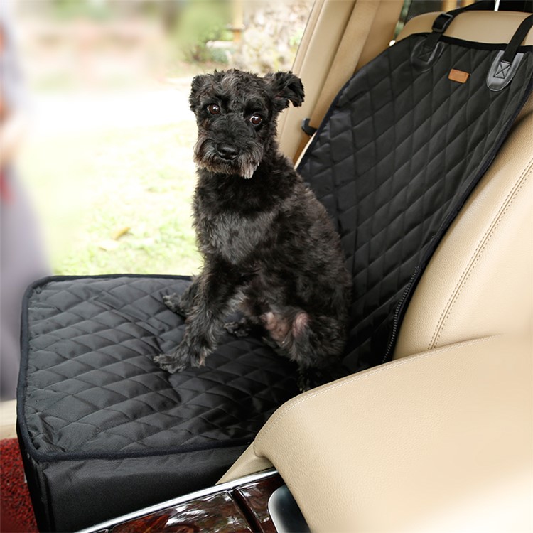 Waterproof Thickened Nylon Car Passenger Seat Pet Cover Mat Cushion Bed - Black-6