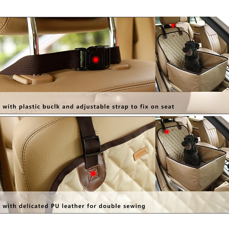 Waterproof Thickened Nylon Car Passenger Seat Pet Cover Mat Cushion Bed - Black-9
