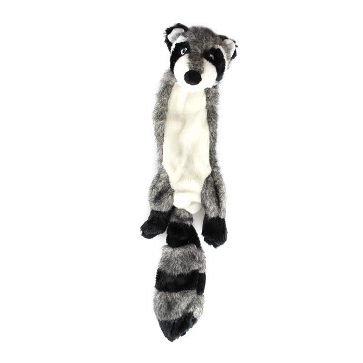 Plush Animal Toy Raccoon Fox Squeaky Toys Unstuffed Chew Toy - Raccoon-1