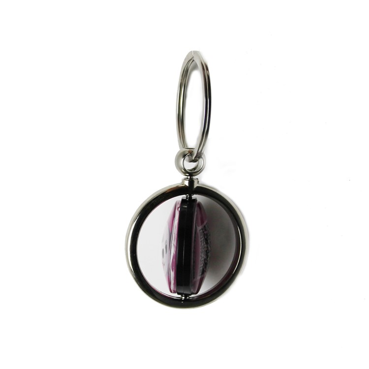Pet Dog Anti Lost Pendant Keychain QR Code Pet ID Tag Tracker Wireless Locator - Purple-2
