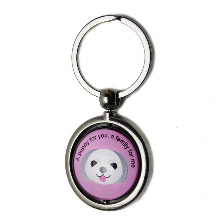 Pet Dog Anti Lost Pendant Keychain QR Code Pet ID Tag Tracker Wireless Locator - Purple-4