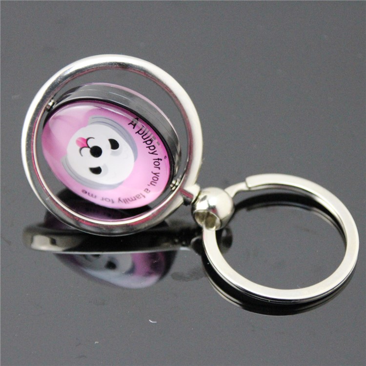 Pet Dog Anti Lost Pendant Keychain QR Code Pet ID Tag Tracker Wireless Locator - Purple-8