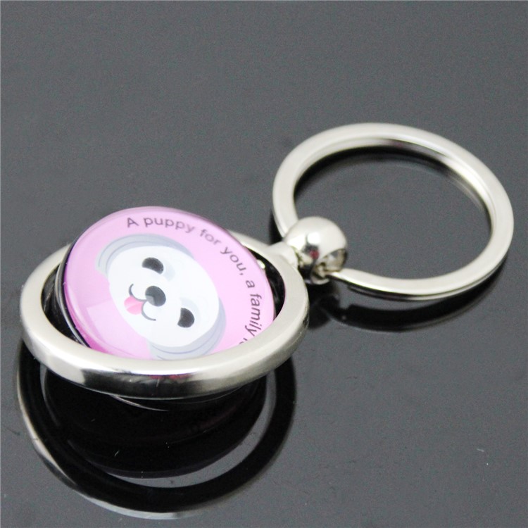 Pet Dog Anti Lost Pendant Keychain QR Code Pet ID Tag Tracker Wireless Locator - Purple-9