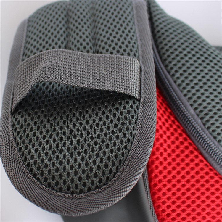 Dog Cat Pet Sling Carrier Bag Mesh Travel Bag, Unfolded Size: 45 x 13 x 28cm - Red-3