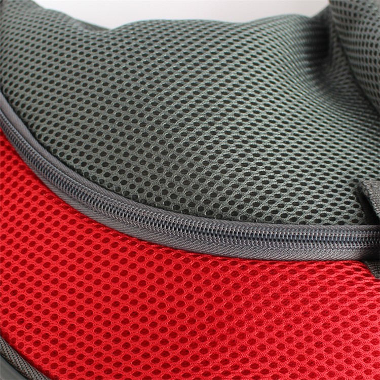 Dog Cat Pet Sling Carrier Bag Mesh Travel Bag, Unfolded Size: 45 x 13 x 28cm - Red-4