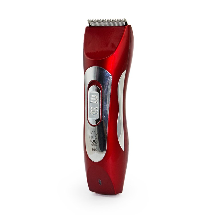 BZ-805 Wireless Rechargeable Pet Clipper Hair Grooming Kit - Red / EU Plug-1