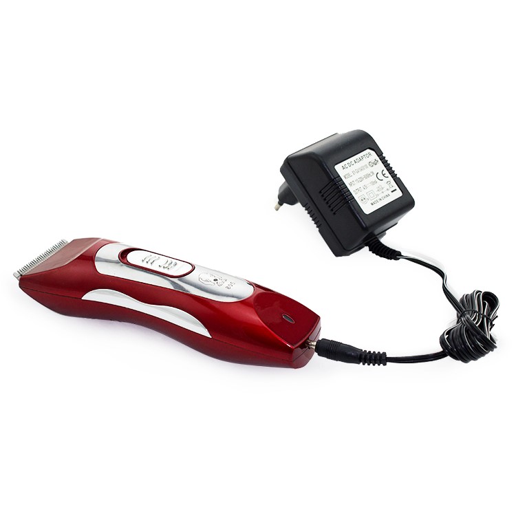 BZ-805 Wireless Rechargeable Pet Clipper Hair Grooming Kit - Red / EU Plug-6