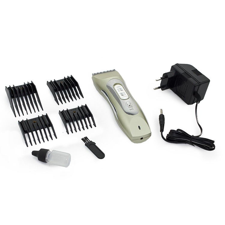 BZ-805 Rechargeable Wireless Electric Pet Clipper with Grooming Kit - Gold / EU Plug-5