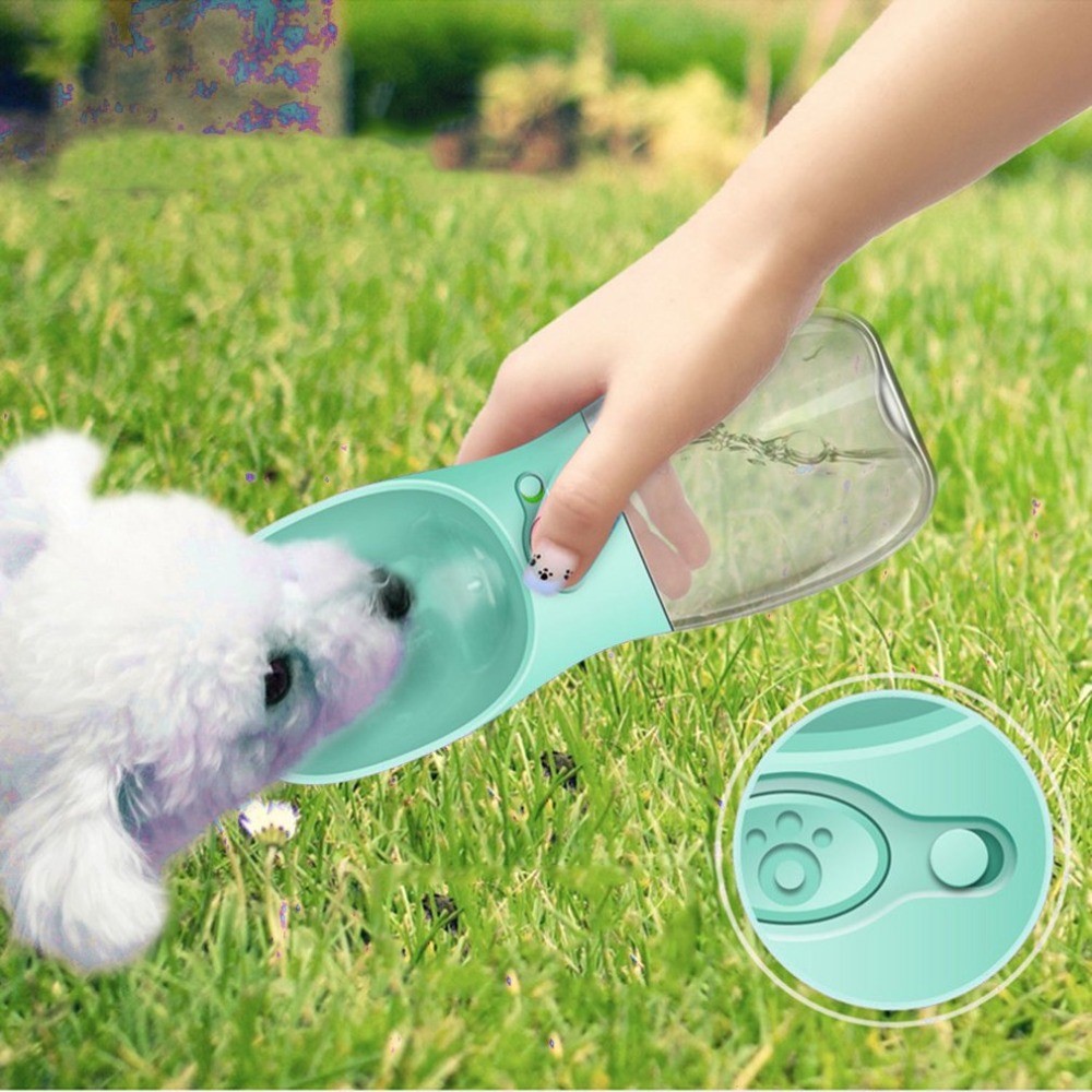 350ML Pet Feeding Water Bottle Leakproof Outdoor Travel Dog Drinking Water Bottle - Blue-1