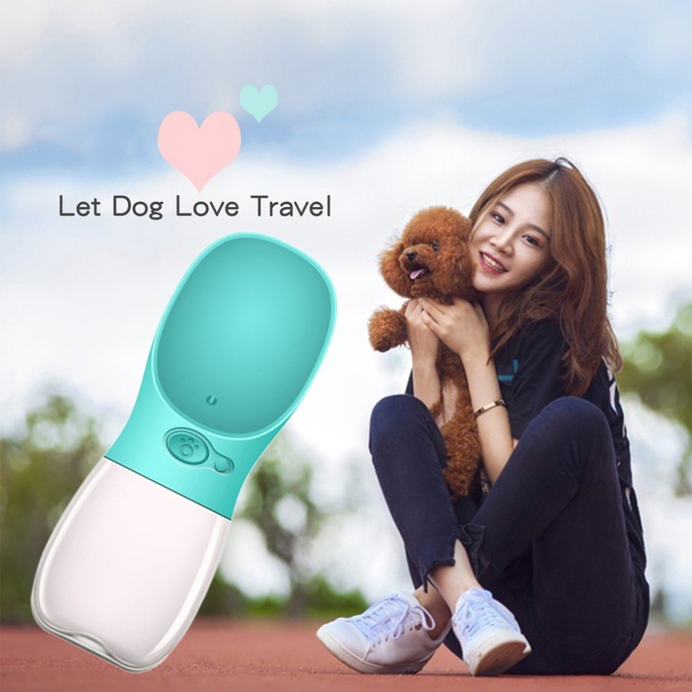 350ML Pet Feeding Water Bottle Leakproof Outdoor Travel Dog Drinking Water Bottle - Blue-2