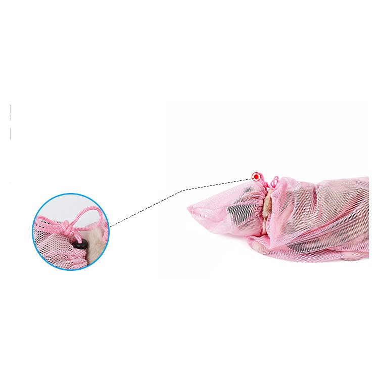 Multifunctional Cat Washing Bag Shower Mesh Bags Pet Nail Trimming Cat Grooming Bag - Pink-5