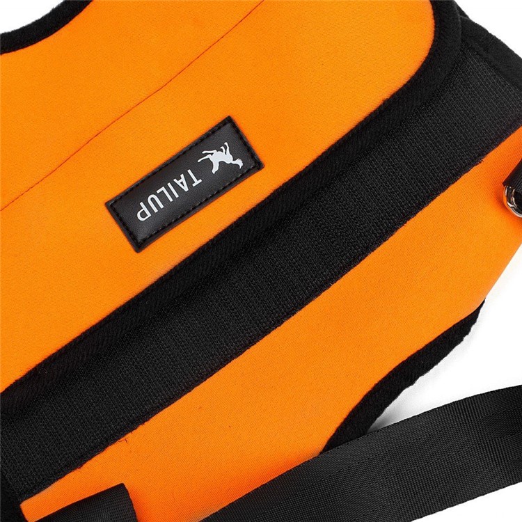 Dog Lift Support Harness with Handle Aid Auxiliary Belt Rehabilitation Carrier Assist Sling for Sick Elderly Pet - Size: M / Orange-3