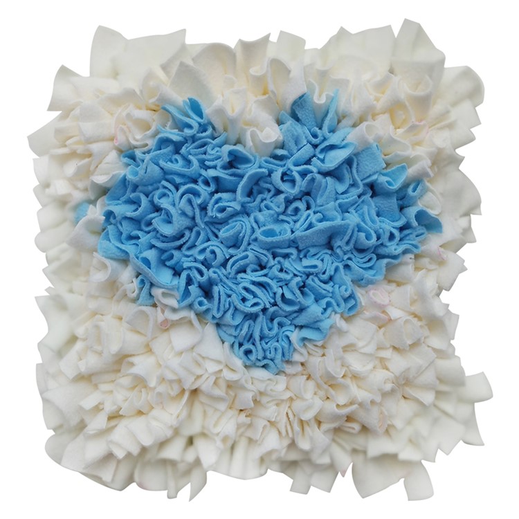 Creative Woven Dog Sniffing Mat for Pet Training Blanket Game Foraging Mats - White / Blue-1