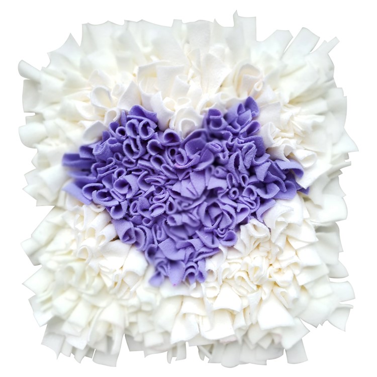 Woven Sniffing Mat for Pet Dog Training Blanket Game Foraging Mats - White / Purple-1