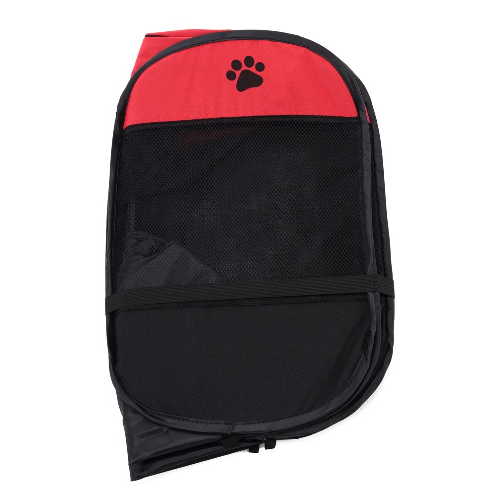8-side Foldable Pet Tent Dog House Cage Dog Cat Tent Puppy Kennel - Red-11