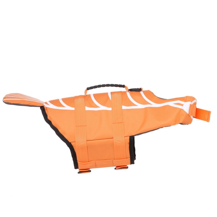 Pet Swimming Water Sports Protection Bathing Suit Life Vest Clothing Life Jacket for Dog Safety - Size: S / Orange-5