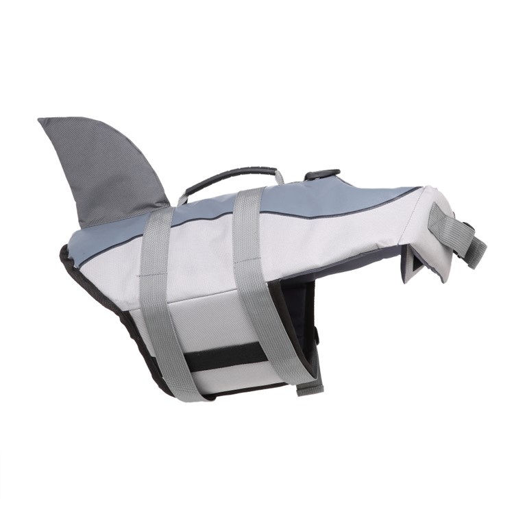 Pet Water Sports Protection Bathing Suit Life Vest Clothing Life Jacket for Dog Safety - Size: L / Grey-4