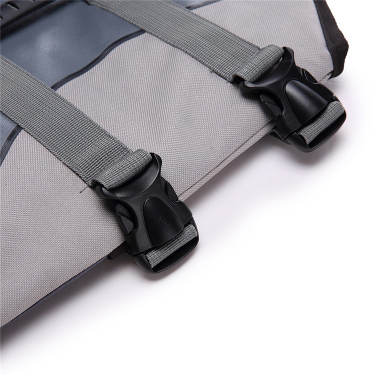 Pet Water Sports Protection Bathing Suit Life Vest Clothing Life Jacket for Dog Safety - Size: L / Grey-6