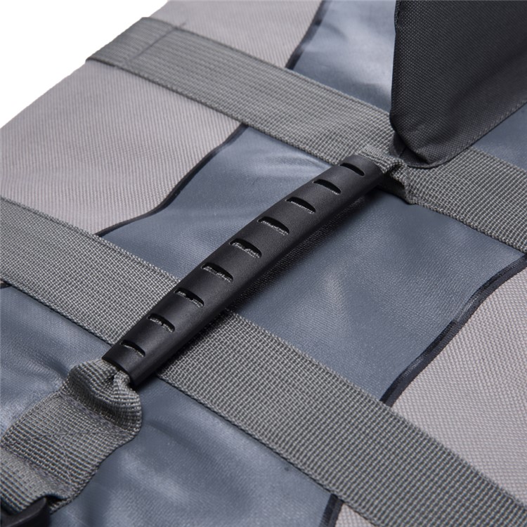 Pet Water Sports Protection Bathing Suit Life Vest Clothing Life Jacket for Dog Safety - Size: L / Grey-7