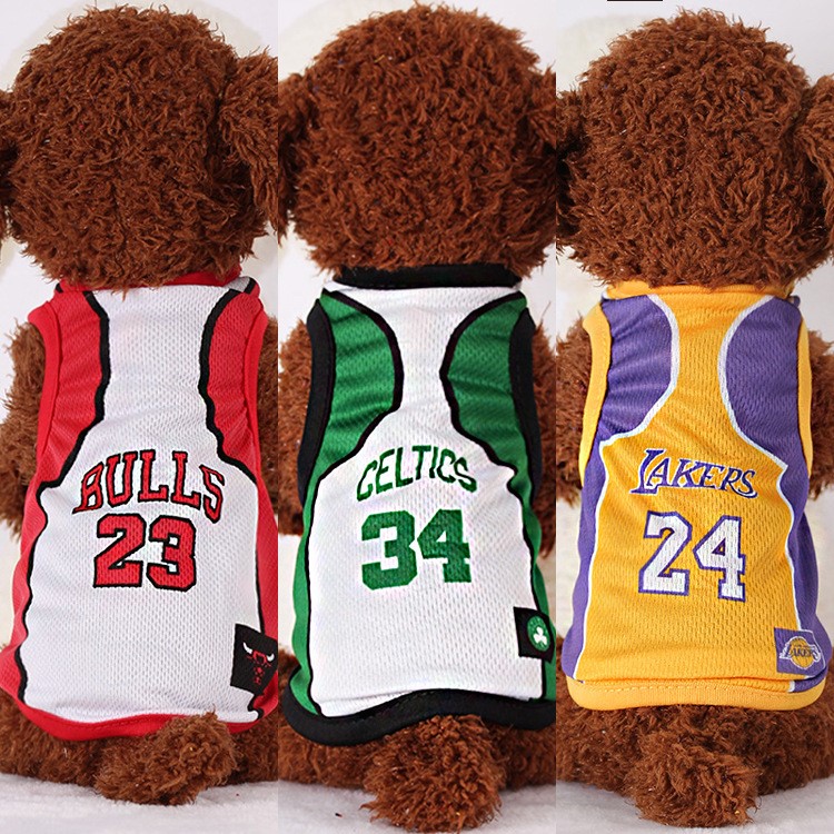 World Cup Soccer Jersey Cool Spring/Summer Breathable Vests Puppy Sportswear Football Clothes - Size: 3XL / Red and White Number 23 Bulls-2