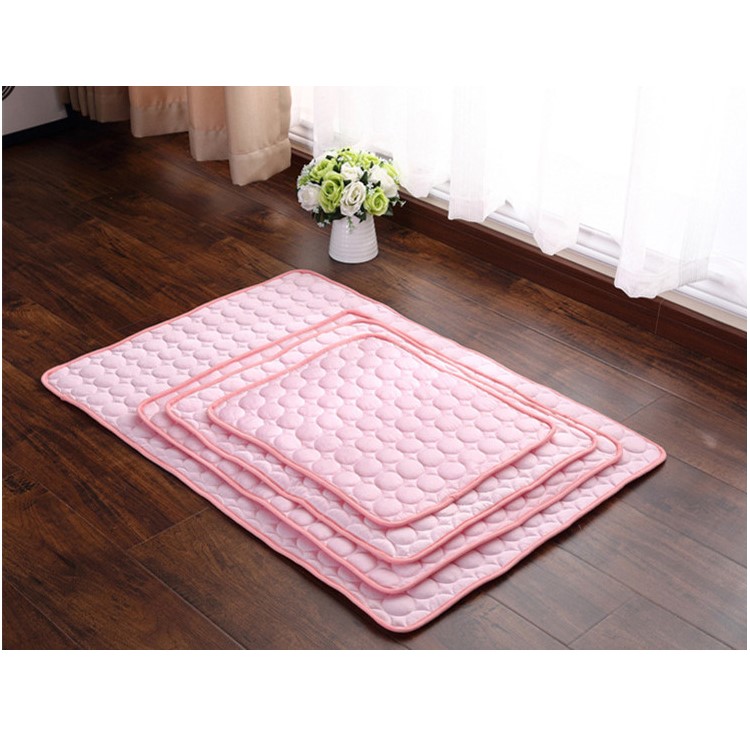 Portable Summer Cooling Ice Mat Heat Dissipation Puppy Pet Cool Pad, Size: 70 x 56cm - Pink-4