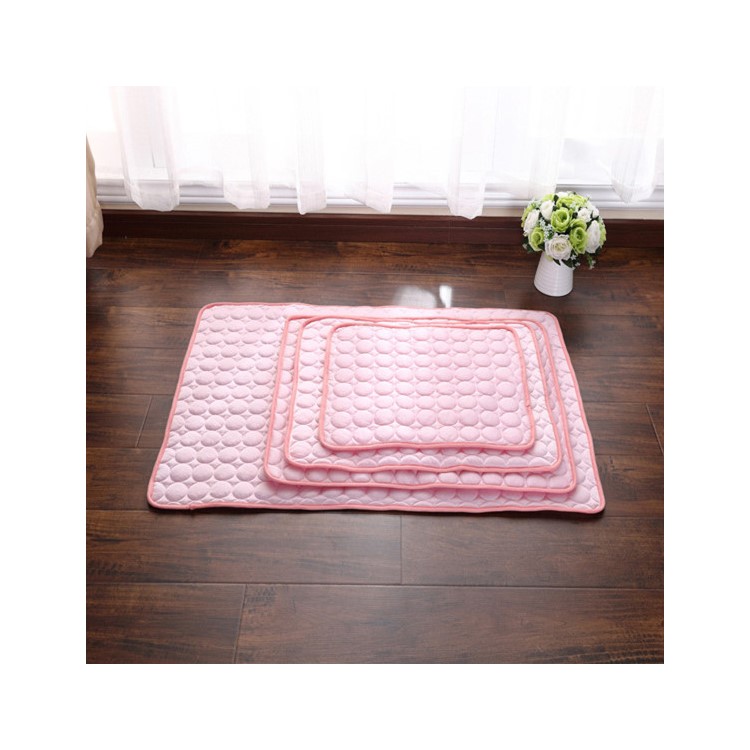 Portable Summer Cooling Ice Mat Heat Dissipation Puppy Pet Cool Pad, Size: 70 x 56cm - Pink-6