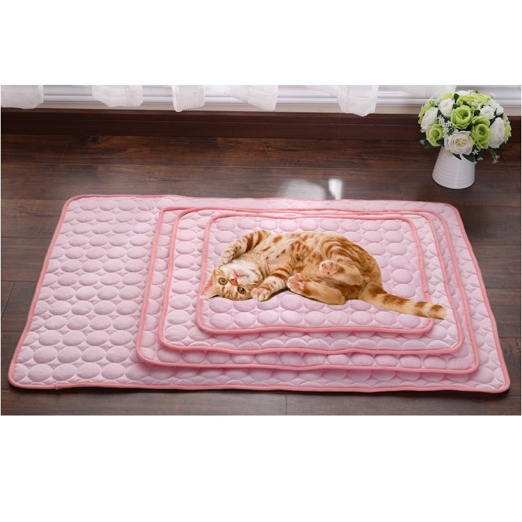 Multi-functional Summer Cooling Ice Mat Heat Dissipation Puppy Pet Cool Pad, Size: 102 x 70cm - Pink-5