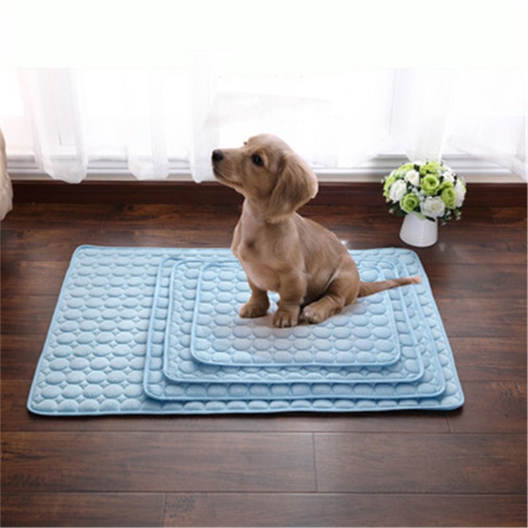 Portable Heat Dissipation Puppy Pet Cool Pad Blanket , Size: 102 x 70cm - Blue-5