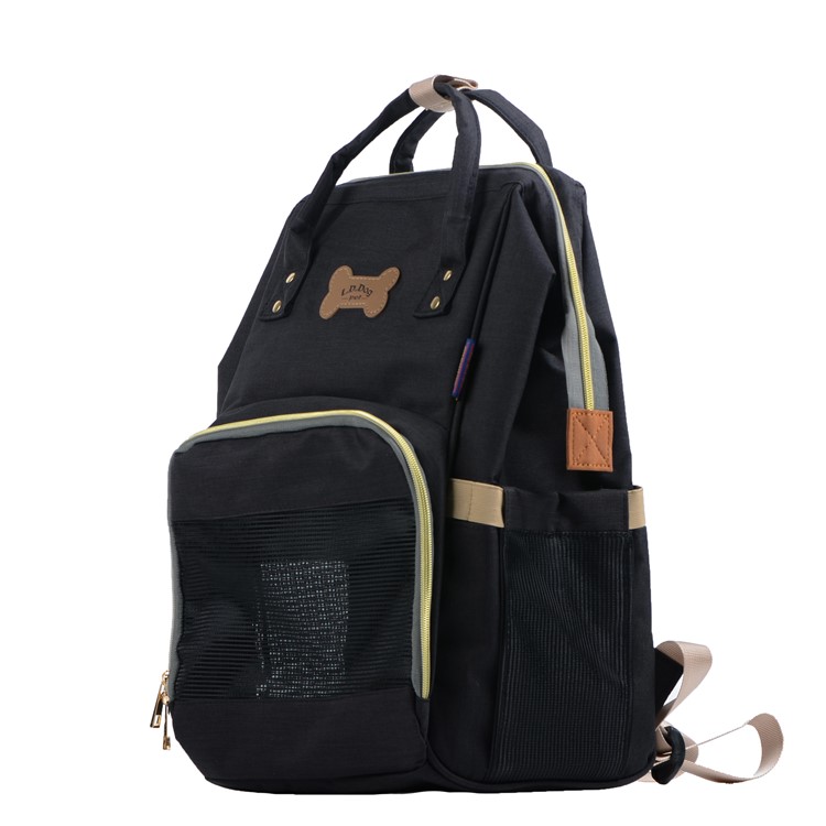 Pet Backpack Carrier for Cats Dogs Travel Backpack with Breathable Mesh Window - Black-2
