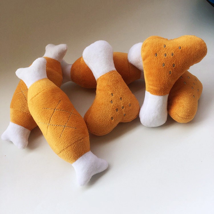 Velvet Pet Training Toy Sound Dog Chew Plays Toy - Chicken Legs-2