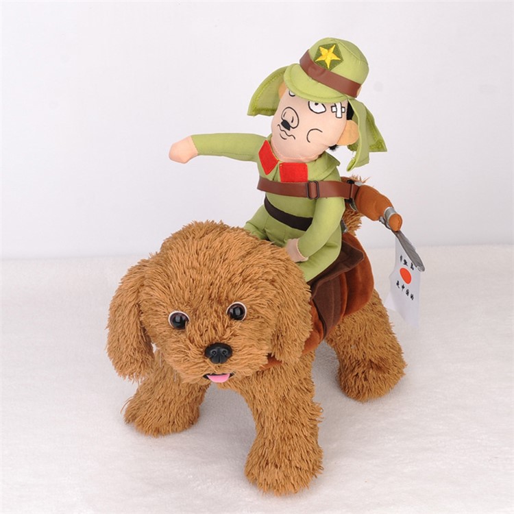 Chic Riding Horse Dog Clothing Halloween Party Pet Costume - Soldier / Size: S-1