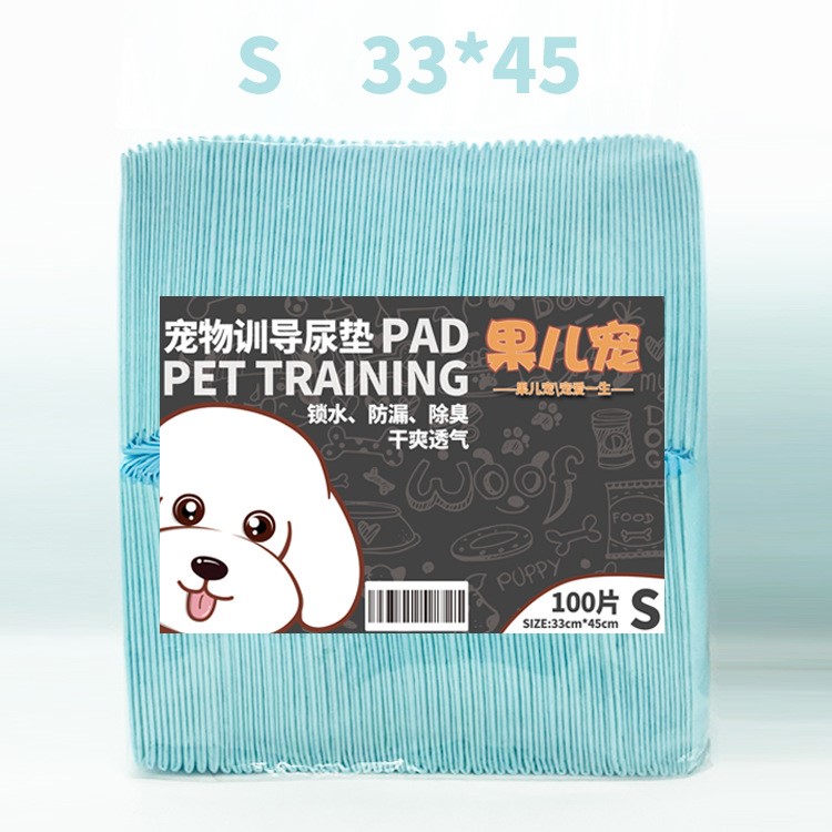 100Pcs/Set Pet Dog Thickened Non-woven Fabric Urinal Pads - Size: S (33x45cm)-1