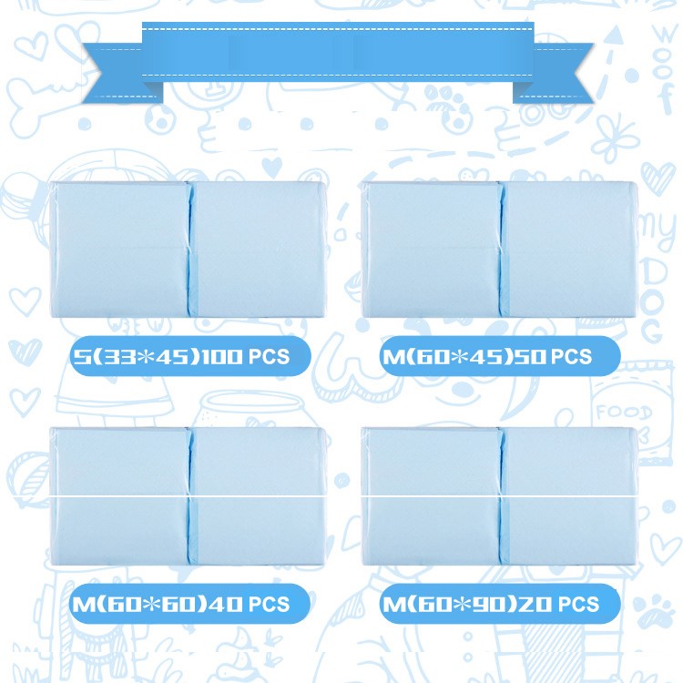 100Pcs/Set Pet Dog Thickened Non-woven Fabric Urinal Pads - Size: S (33x45cm)-5