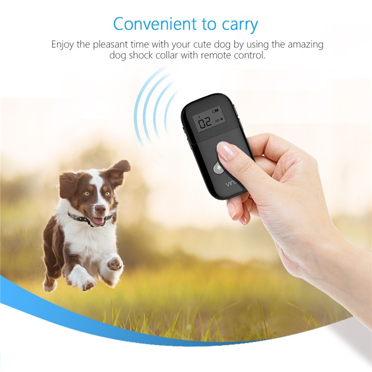 VINSIC VSAA010B Rechargeable Dog Training Collar 5 Levels 300 Meters Remote Control with LCD Display-9