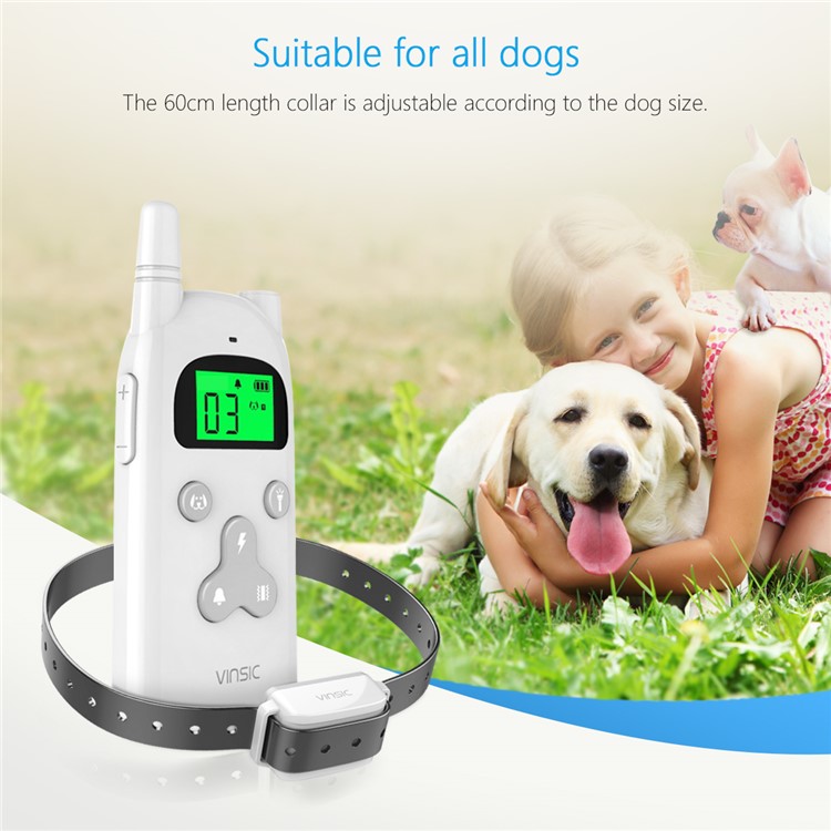 VINSIC VSAA006 Dog Training Collar 300 Meters Remote Control with LCD Display-6