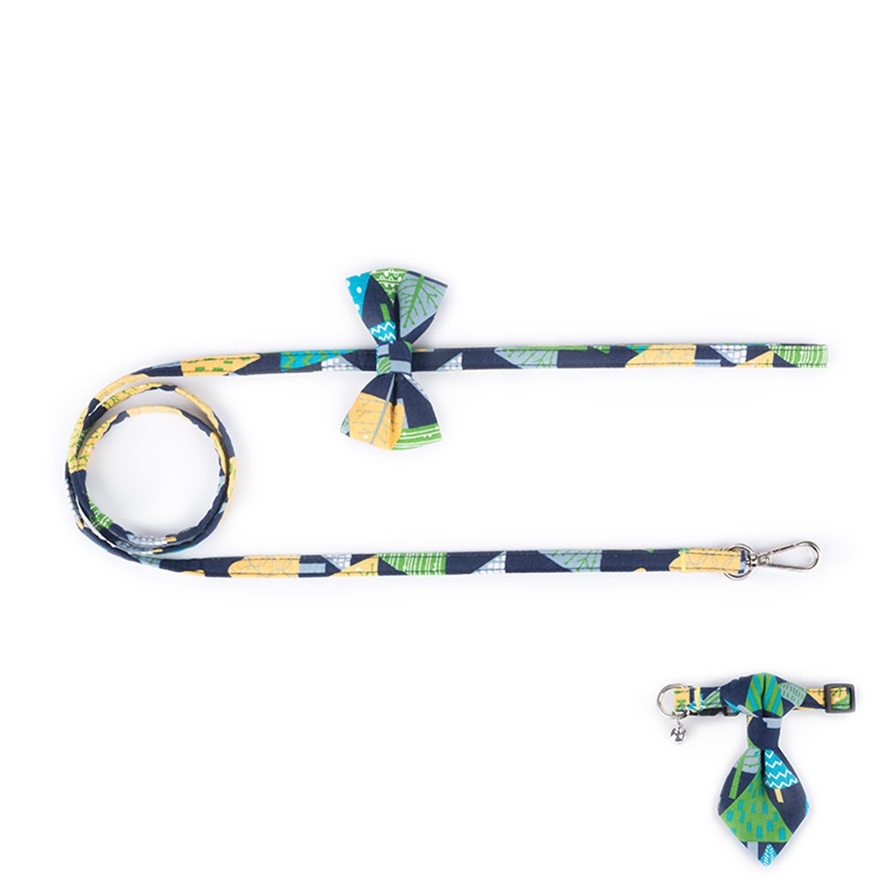120cm Lovely Bowknot Dog Chain Traction Rope Training Leash - Navy Blue-1