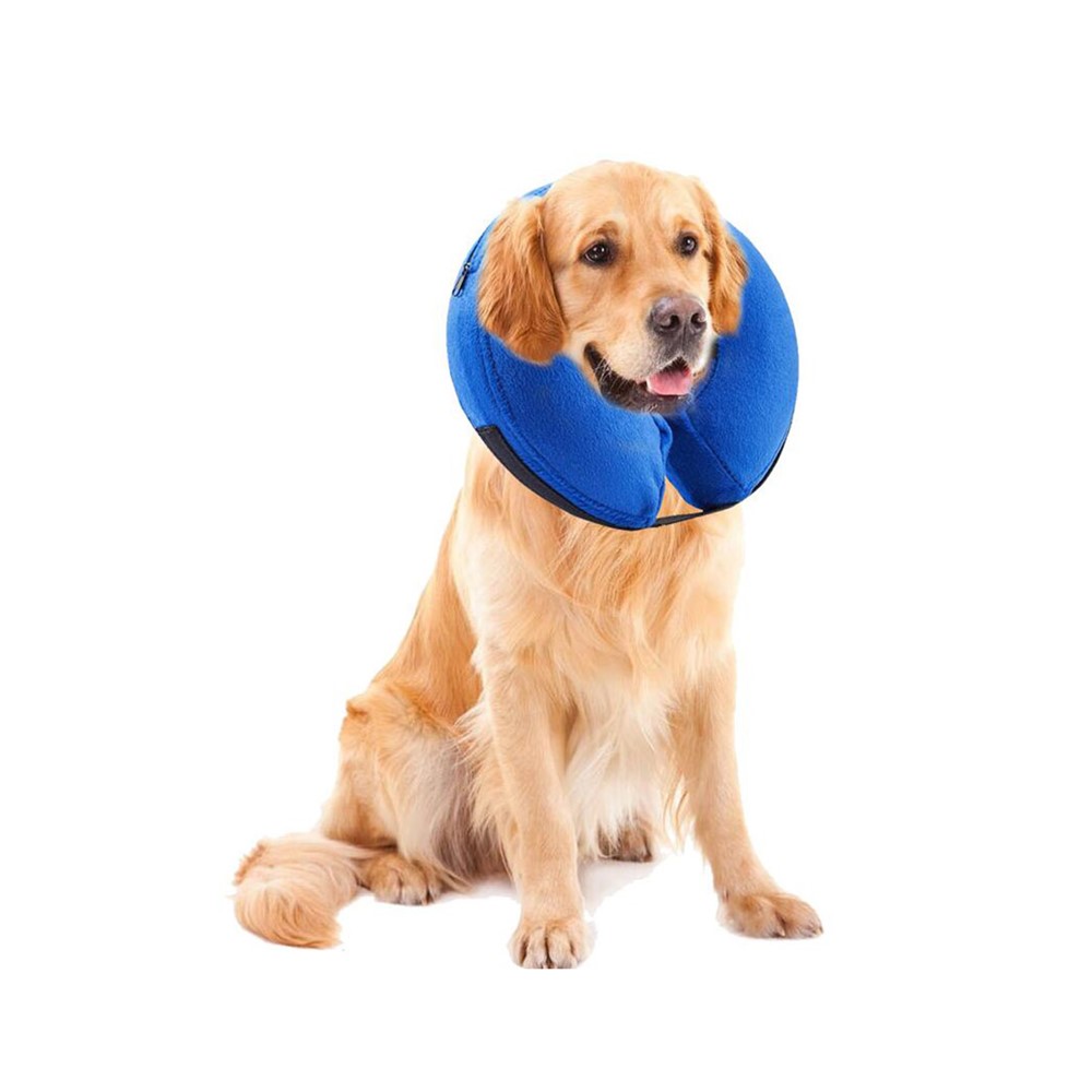 Anti-biting Protective Collar Pet Dog Cat Inflatable Comfortable E-Collar - Size: L-3