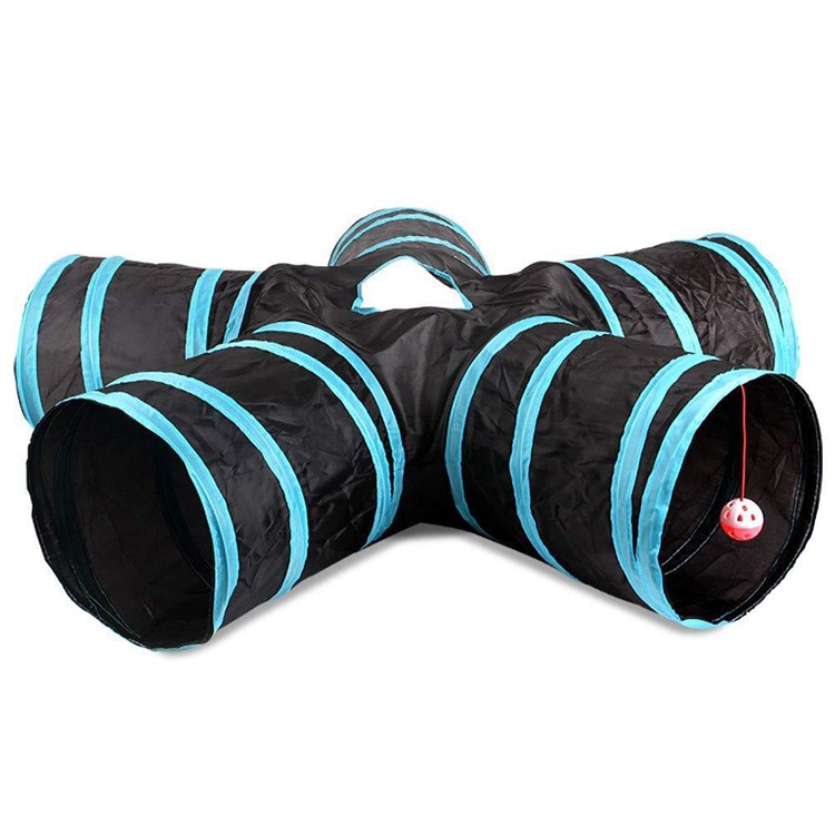 Folding Cat Tunnel Kitten Play and Rest Product Five Channels Pet Tunnel Toys-2