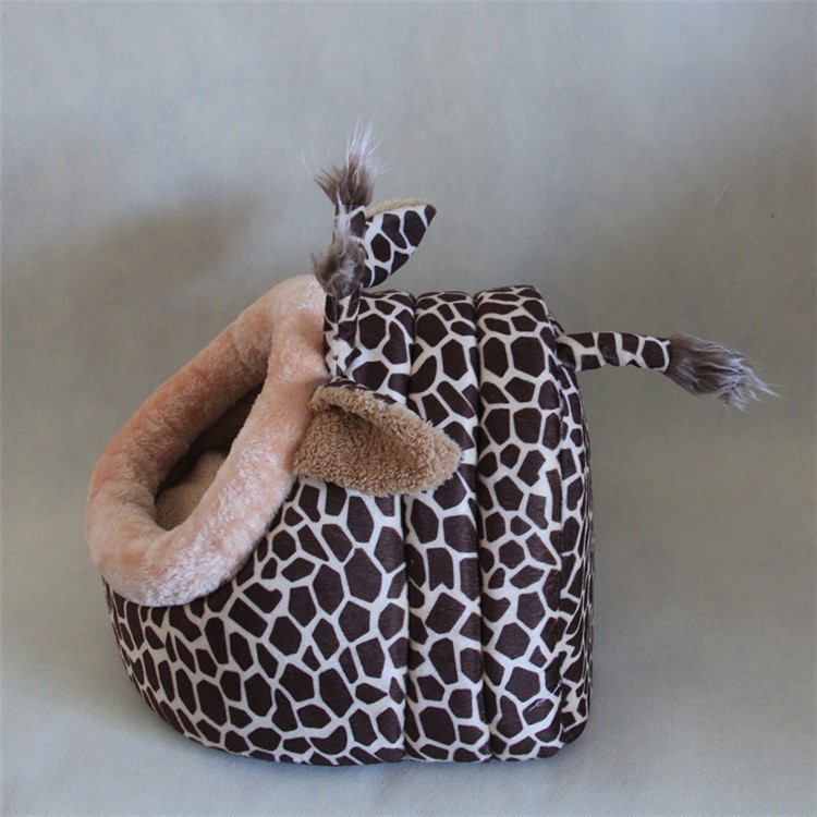 Cute Deer Shape Cozy Dog Cat Pet Bed House Sleeping Cave with Removable Cushion (M Size)-9