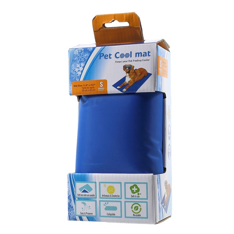 Pet Cooling Gel Pad for Dogs and Cats, Size: S (40 x 50cm) - Blue-7