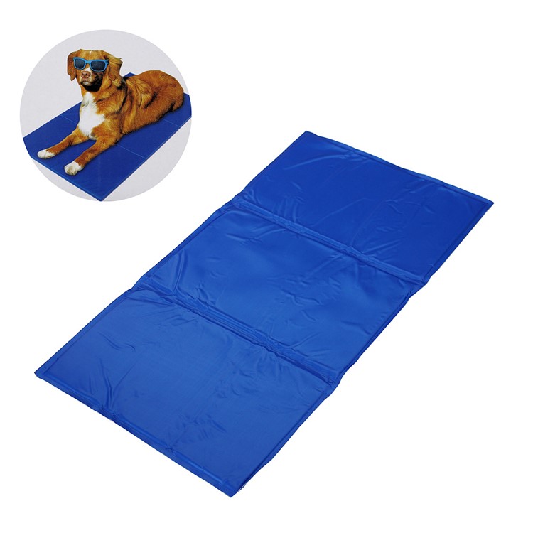 Reusable Pet Dog Cat Self Cooling Mat Pad, Size: L (50 x 90cm) - Blue-1