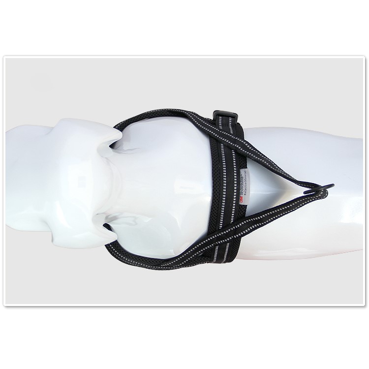 TRUELOVE Breathable Nylon Mesh Pet Dog Chest Strap - Black / XS Size-2