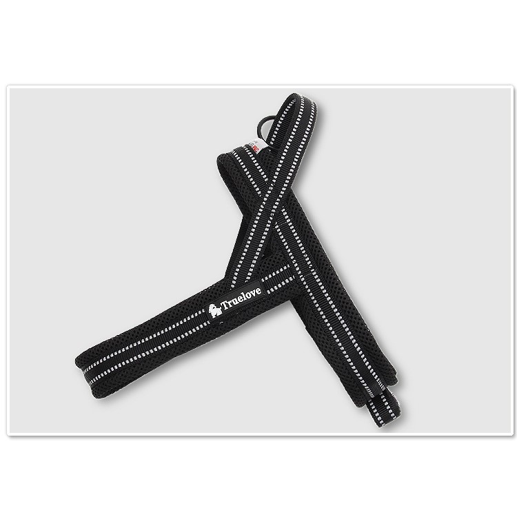 TRUELOVE Breathable Nylon Mesh Pet Dog Chest Strap - Black / XS Size-3
