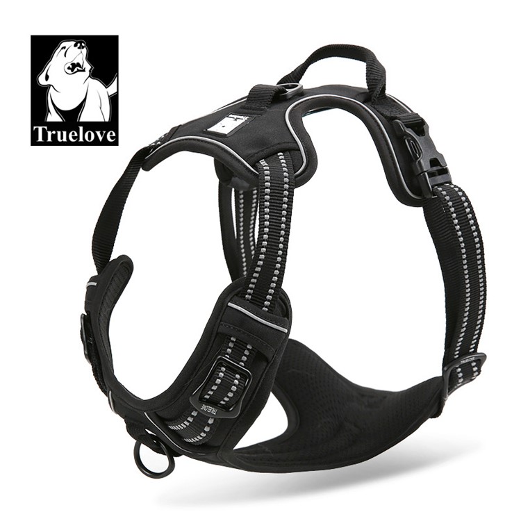 TRUELOVE No-pull Dog Harness with Handle (TLH5651) - Black / Size: S-1