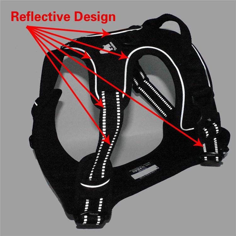 TRUELOVE No-pull Dog Harness with Handle (TLH5651) - Black / Size: S-2