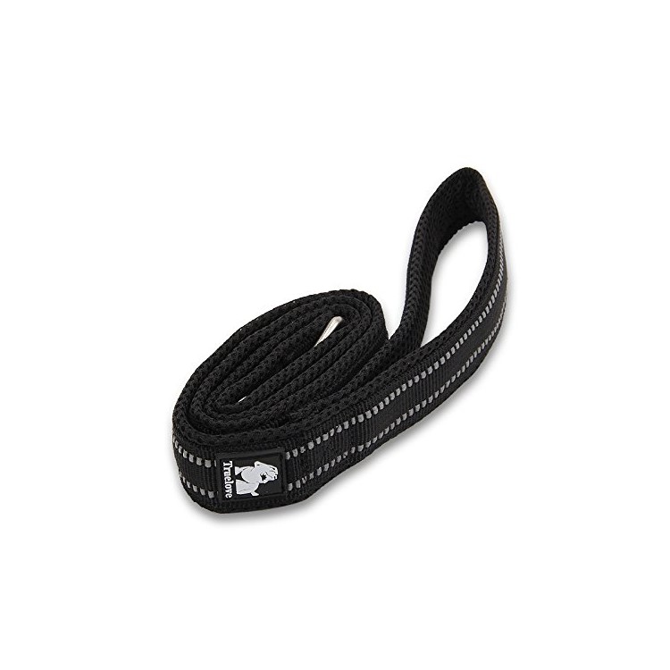 TRUELOVE Durable Dog Leash Nylon Mesh Paded Pet Strap 110 x 1.5cm - Black / S Size-2