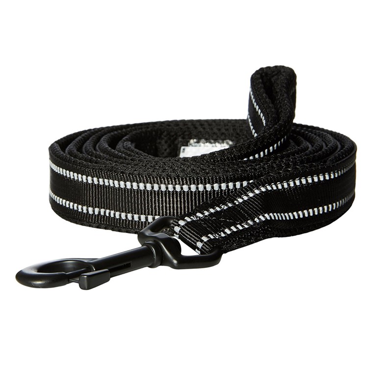 TRUELOVE Durable Dog Leash Nylon Mesh Paded Pet Strap 110 x 1.5cm - Black / S Size-3