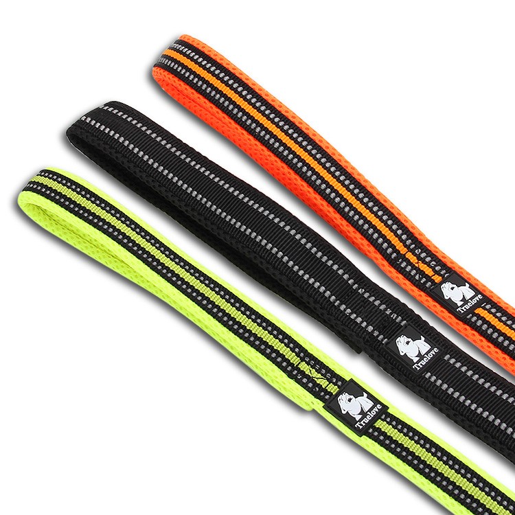 TRUELOVE Durable Dog Leash Nylon Mesh Paded Pet Strap 110 x 1.5cm - Black / S Size-9