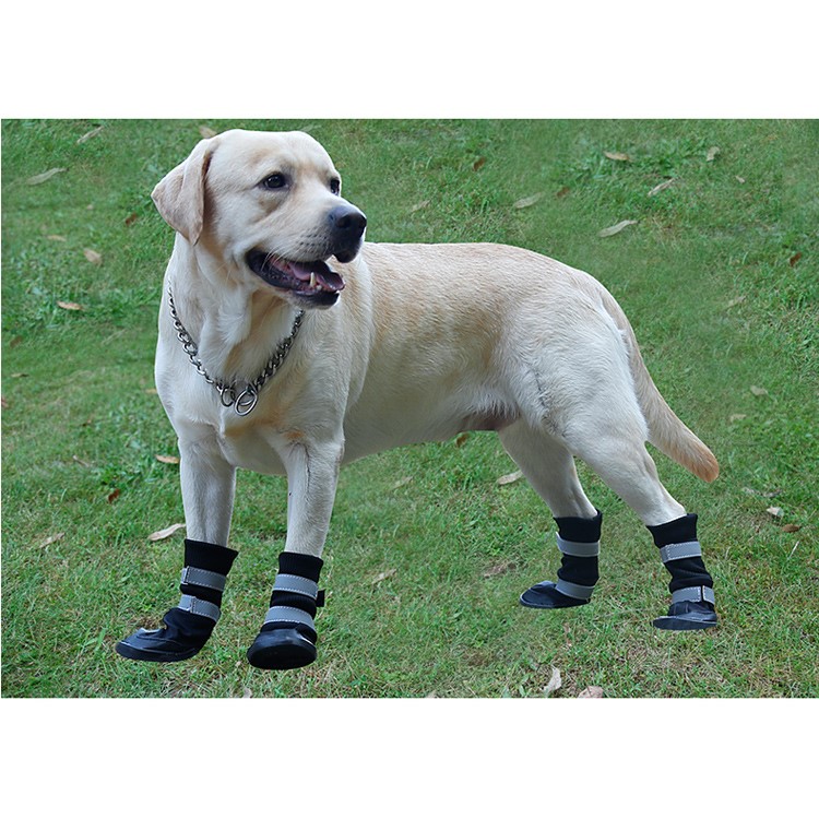 4PCS DOGLEMI Fashion Winter Warm Dog Pet Boots (DD01264) - Black / S Size-3